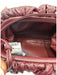 Tiffany & Fred Burgundy Red Magnetic Closure Woven Crossbody Strap Clutch Bag Burgundy Red / Small