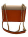 Tory Burch Orange & Blush Print Saffiano Leather Flap Logo Chain Strap Bag Orange & Blush Print / Small