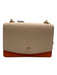 Tory Burch Orange & Blush Print Saffiano Leather Flap Logo Chain Strap Bag Orange & Blush Print / Small