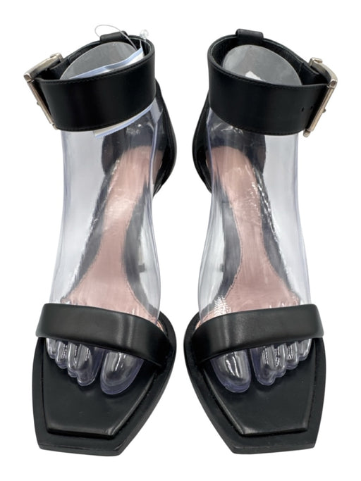 Alexander McQueen Shoe Size 37 Black Leather Toe Strap Ankle Strap Pumps Black / 37