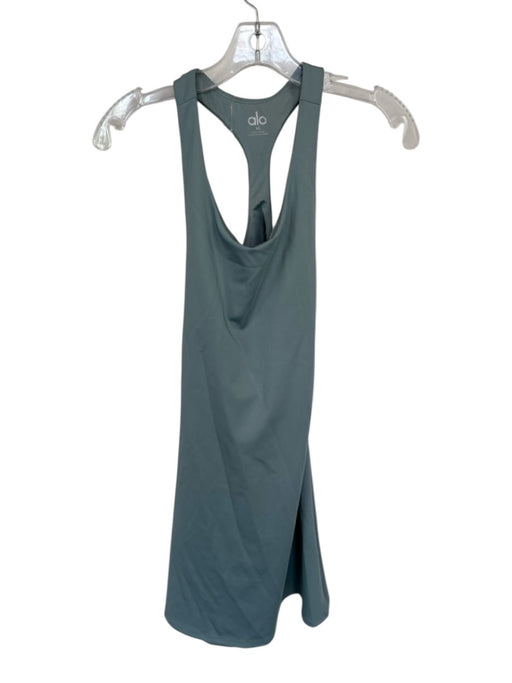 Alo Size XS Slate Blue Racer Back Built in Bra Back Cut Out Athletic Dress Slate Blue / XS