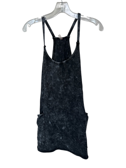 FP Movement Size XS Black & Gray Spaghetti Strap Acid Wash built in shorts Dress Black & Gray / XS