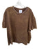 Free People x Denim and Bone Size L Brown & Gold Cotton Short Sleeve Top Brown & Gold / L