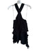 Zara Size M Black & Gold Viscose Sleeveless Racerback Metallic Thread Dress Black & Gold / M