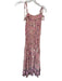 Spell & The Gypsy Size XS Mauve & Cream Rayon Tie Straps Flower Dress Mauve & Cream / XS