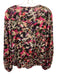 Isabel Marant Size Small Pink, Black, & Multi Linen Long Sleeve Elastic Cuff Top Pink, Black, & Multi / Small