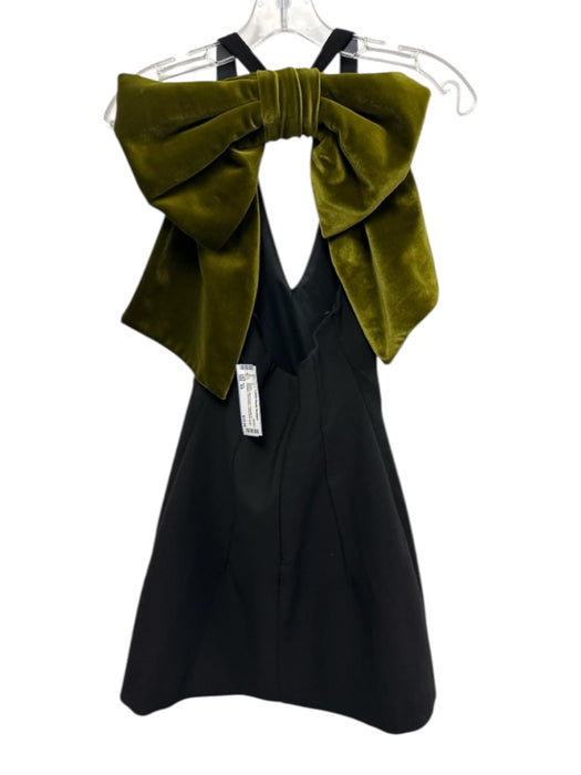 Zara Size XS Black & Olive Green Polyester & Elastane Sleeveless Mini Dress Black & Olive Green / XS