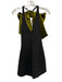 Zara Size XS Black & Olive Green Polyester & Elastane Sleeveless Mini Dress Black & Olive Green / XS