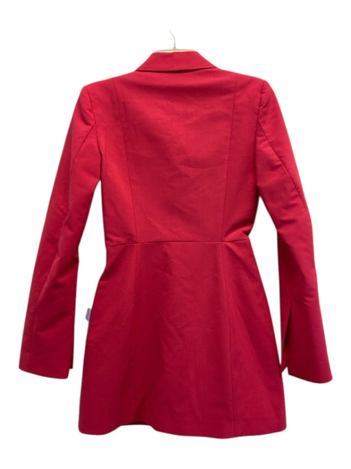 Zara Size XS Hot pink Polyester & Viscose Long Sleeve Cut Out Blazer Mini Dress Hot pink / XS