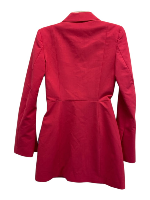 Zara Size XS Hot pink Polyester & Viscose Long Sleeve Cut Out Blazer Mini Dress Hot pink / XS