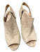 Miu Miu Shoe Size 38.5 Beige Suede Side Zip Peep Toe Open Heel Booties Shoes Beige / 38.5