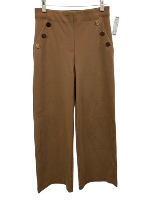 Spanx Size S Tan Rayon Blend High Waist Gold Button Detail Elastic Band Pants Tan / S