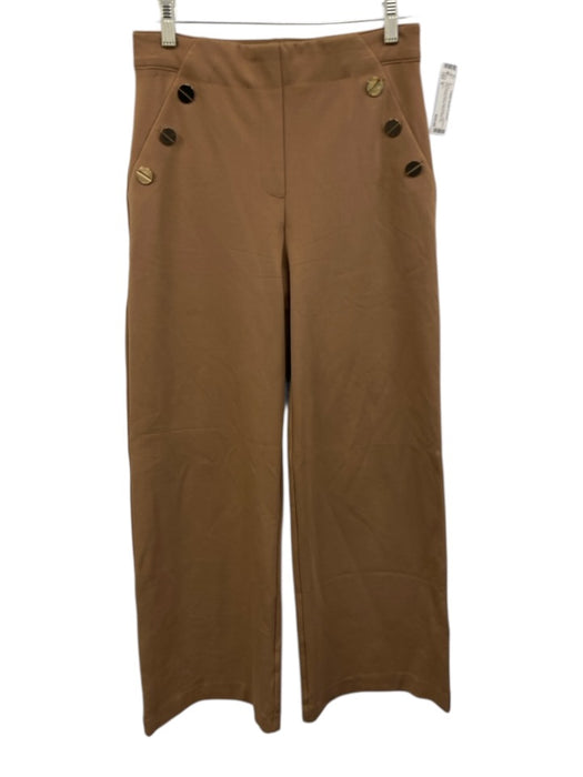Spanx Size S Tan Rayon Blend High Waist Gold Button Detail Elastic Band Pants Tan / S