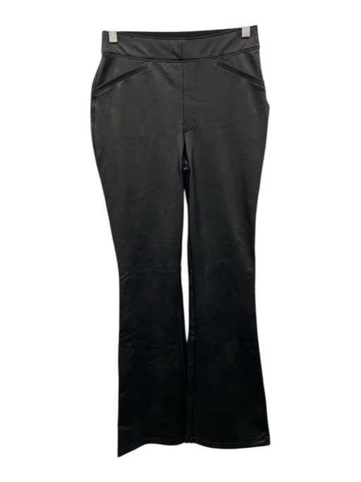 Spanx Size S Black Polyester Blend High Elastic Waist Flared Pants Black / S