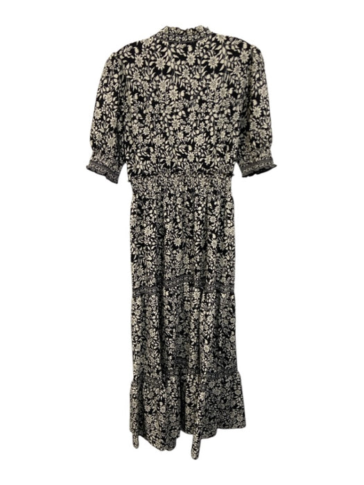 Max Studio Size S White & Black Polyester Blend cinch waist Floral Print Dress White & Black / S