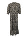 Max Studio Size S White & Black Polyester Blend cinch waist Floral Print Dress White & Black / S