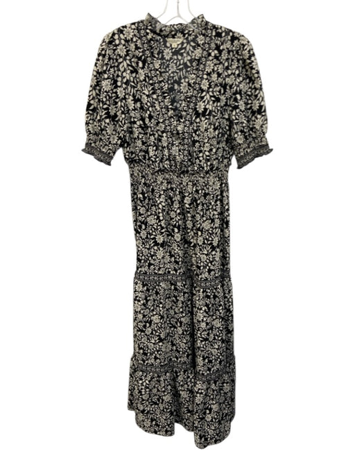 Max Studio Size S White & Black Polyester Blend cinch waist Floral Print Dress White & Black / S