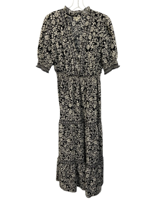 Max Studio Size S White & Black Polyester Blend cinch waist Floral Print Dress White & Black / S