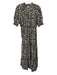 Max Studio Size S White & Black Polyester Blend cinch waist Floral Print Dress White & Black / S