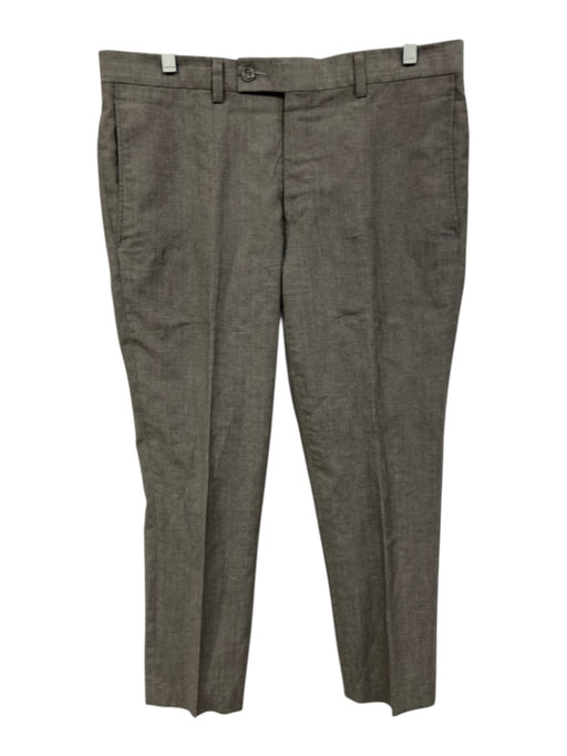 Saks & Co Size 34 Gray Linen Solid Dress Men's Pants Gray / 34