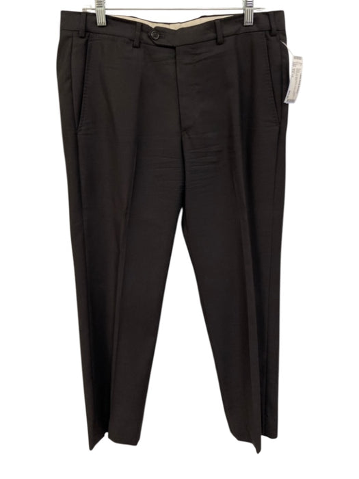 Armani Size Est 34 Brown Wool Blend Solid Dress Men's Pants Brown / Est 34