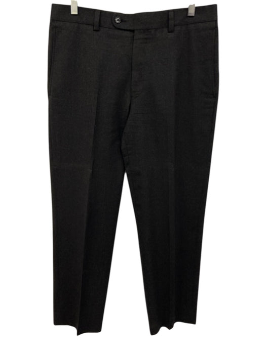 Saks Fifth Ave Size 32 Dark Gray Wool Solid Dress Men's Pants Dark Gray / 32