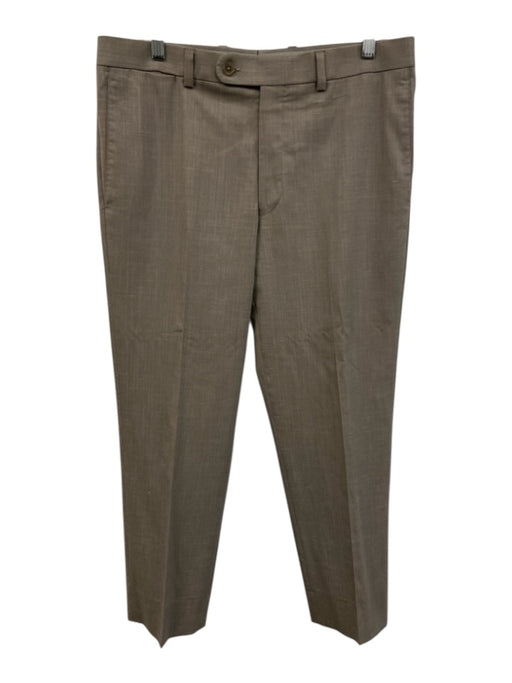 Saks Fifth Ave Size 34 Gray Linen Blend Solid Dress Men's Pants Gray / 34