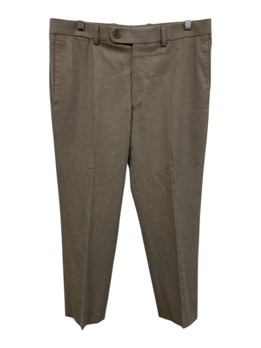 Saks Fifth Ave Size 34 Gray Linen Blend Solid Dress Men's Pants Gray / 34