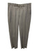 ARI8TO Size 32 Gray Wool Striped Dress Men's Pants Gray / 32