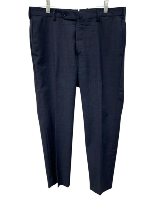Incotex Size 34 Blue Wool Blend Solid Dress Men's Pants Blue / 34