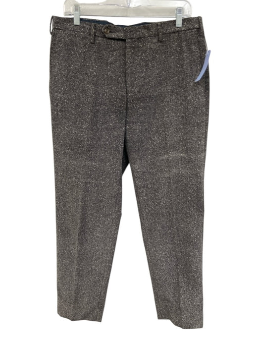 Zanella Size 34 Gray Cotton Blend Herringbone Dress Men's Pants Gray / 34