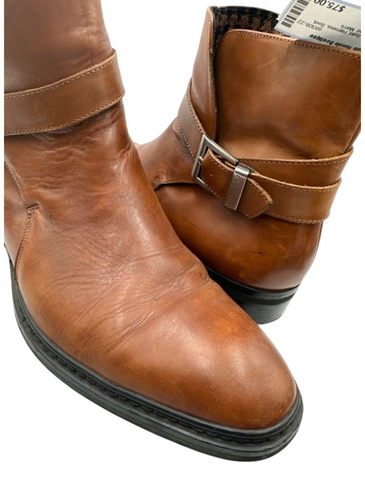 Karl Lagerfeld Shoe Size 9.5 Brown Leather Solid Harness Boot Men's Shoes Brown / 9.5