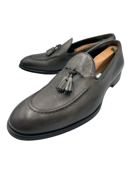 Max Stanco Shoe Size 44 Gray Leather Solid Dress Tassel Men's Shoes Gray / 44
