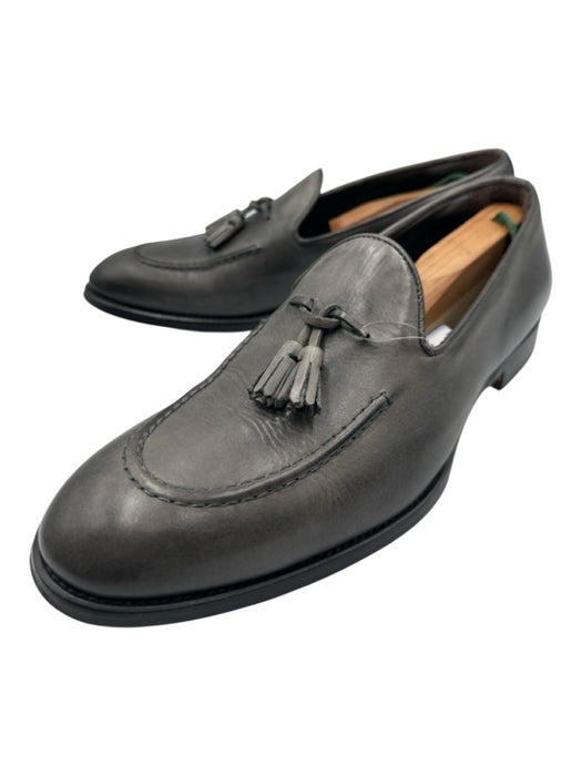 Max Stanco Shoe Size 44 Gray Leather Solid Dress Tassel Men's Shoes Gray / 44