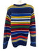 Polo Size M Blue & Multi Wool Striped Men's Sweater Blue & Multi / M