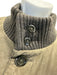Mandelli Size Est L Beige & Gray Leather Solid Zipper Men's Jacket Beige & Gray / Est L