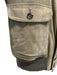Mandelli Size Est L Beige & Gray Leather Solid Zipper Men's Jacket Beige & Gray / Est L