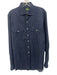 Sid Mashburn Size M Dark Wash Cotton Solid Button Up Denim Long Sleeve Shirt Dark Wash / M