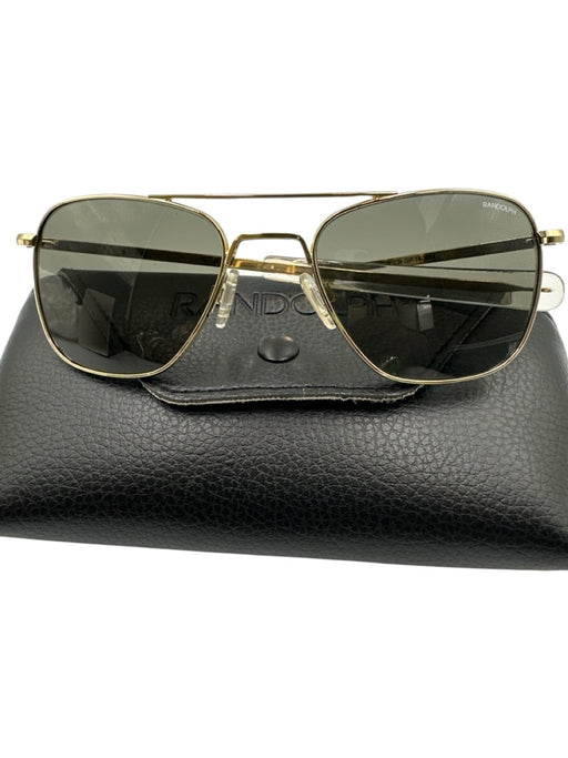 Randolph Like New Gold Metal Aviator Men's Sunglasses Gold
