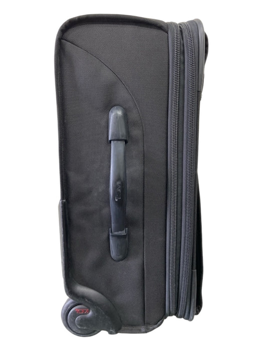 Tumi Black Synthetic 2 Wheels Double Zip Luggage Black