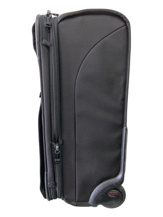 Tumi Black Synthetic 2 Wheels Double Zip Luggage Black