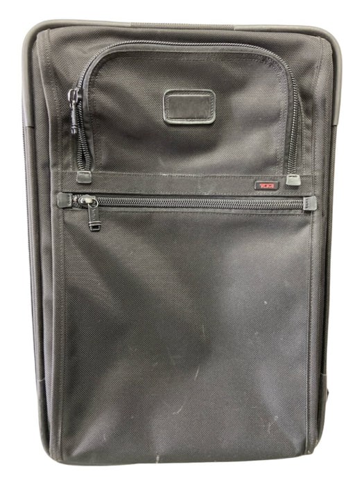 Tumi Black Synthetic 2 Wheels Double Zip Luggage Black