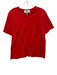 St. John Sport Size L Red Cotton Blend Short Sleeve V Neck T Shirt Top Red / L