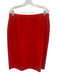 Carolina Herrera Size 16 Orange Wool Blend Collar Buttons Knee length Skirt Set Orange / 16