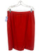 Carolina Herrera Size 16 Orange Wool Blend Collar Buttons Knee length Skirt Set Orange / 16