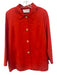 Carolina Herrera Size 16 Orange Wool Blend Collar Buttons Knee length Skirt Set Orange / 16