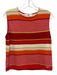 St. John Sport Red, Orange, Multi Wool & Rayon Sleeveless Stripe Jacket Set Red, Orange, Multi / M