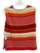 St. John Sport Red, Orange, Multi Wool & Rayon Sleeveless Stripe Jacket Set Red, Orange, Multi / M