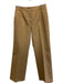 St. John Sport Size 10 Light Brown Cotton & Elastane Zip Fly High Rise Pants Light Brown / 10