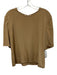 Carolina Herrera Size 16 Light Brown Silk & Lycra Short Sleeve Round Neck Top Light Brown / 16